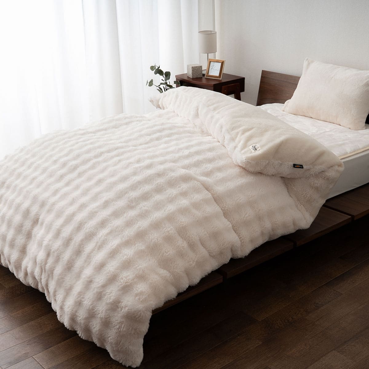 エムールヒート 掛け布団カバー ふわふわタイプ シングル セミダブル