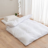 布団カバー 3点セット シングル セミダブル ダブル 時短 ファスナーレス 掛け布団カバー 敷き布団カバー マットレスカバー 枕カバー ピローケース シーツ 無地 布団 民泊 ゲストハウス ホテル 旅館 宿泊施設 洗い換え 交換 白 ホワイト