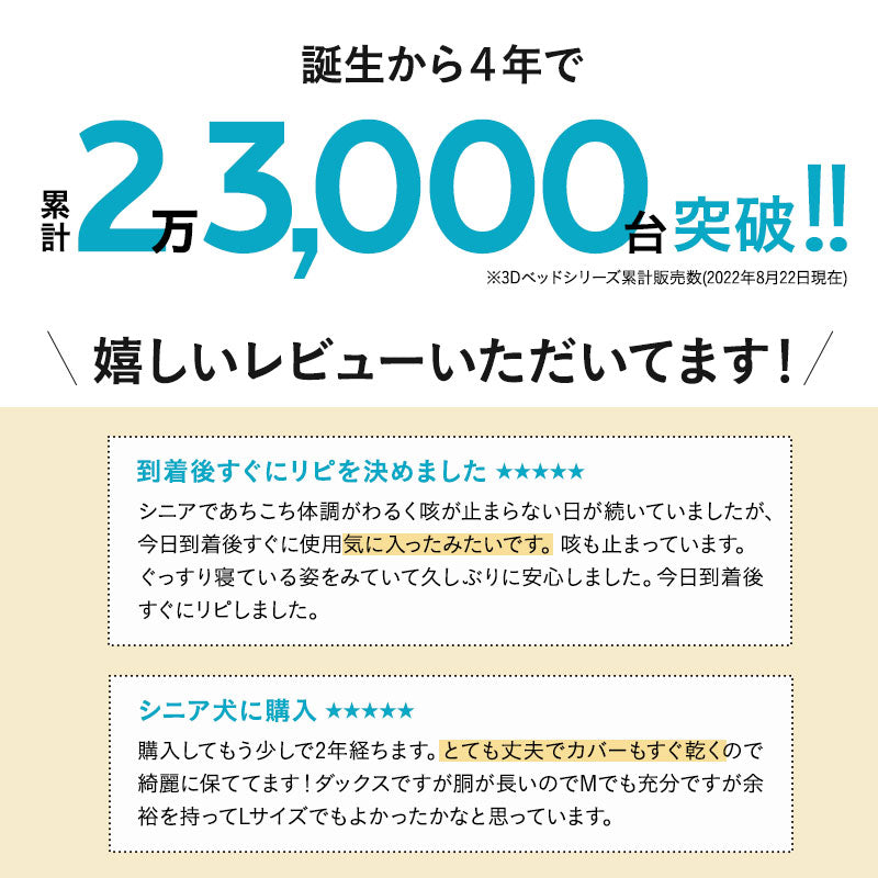 【ワンコnowa掲載】 年代に合わせて選ぶ 3Dベッド 本体＋洗い替え用カバーセット 成犬タイプ XLサイズ 中型犬 大型犬 洗い替え付き