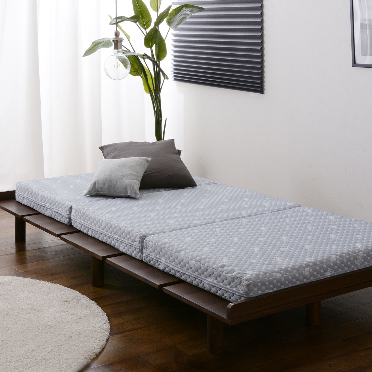 EMOOR シングルマットレス グレー EMOOR START MATTRESS 高反発 三つ折り マットレス シングル