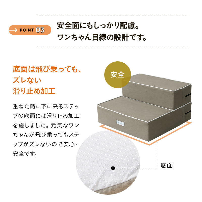 ドッグステップ 犬用ステップ 幅55cm ワイドタイプ 小型犬 パピー シニア 折りたたみ ステップ スロープ 階段 踏み台 高齢犬 犬用 ペット用 ペットステップ ペットスロープ 段差解消 ケガ防止 介護用品 ペット用品