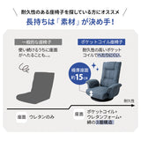 ポケットコイル 回転座椅子 座椅子 レバー式リクライニング へたりにくい 回転式 肘付き サイドポケット付き ハイバック 一人用 一人掛け リクライニングチェア パーソナルチェア フロアチェア 回転チェア