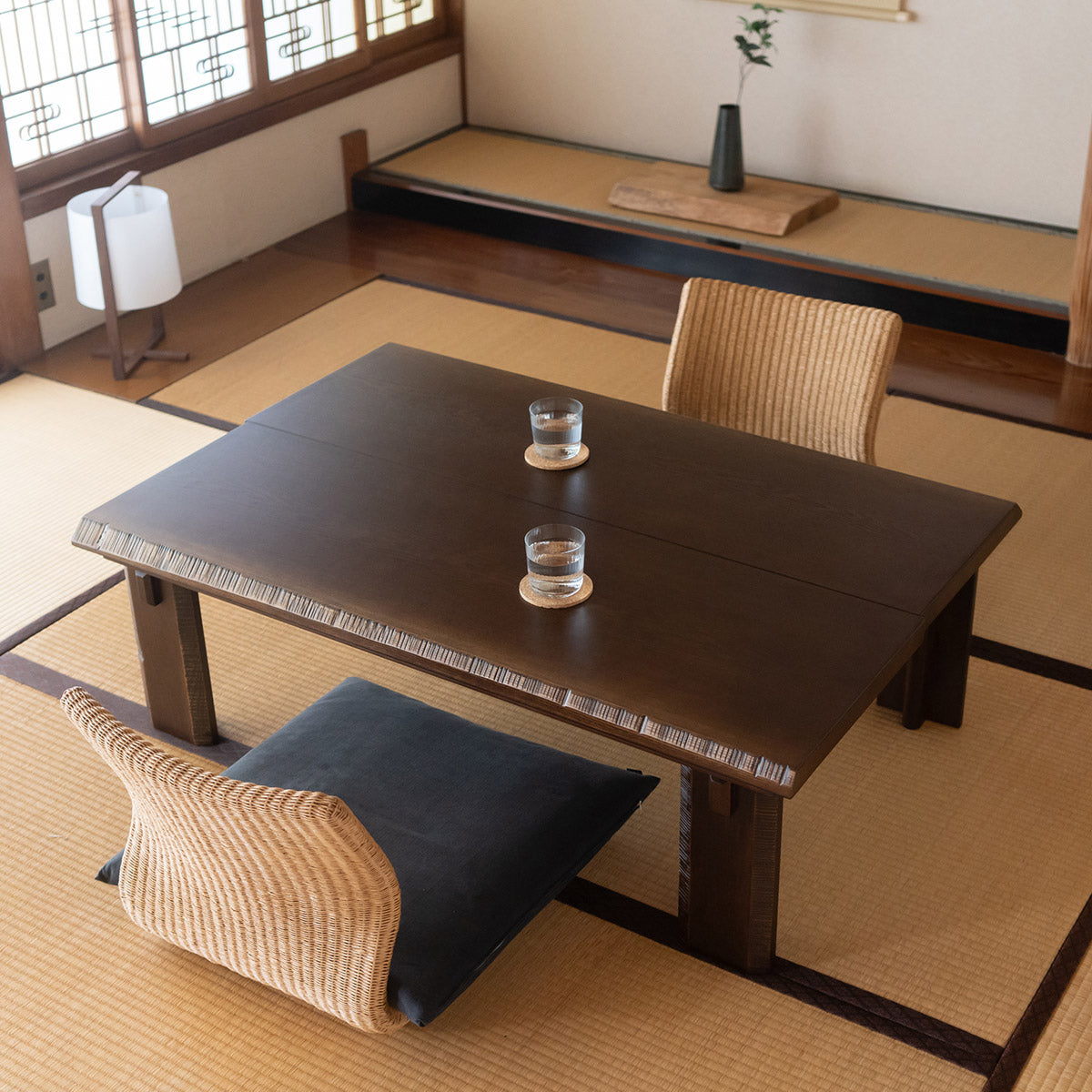 オーク和風　こたつテーブル　W120cm こたつテーブル 幅120cm 長方形 ロータイプ 木製 やぐら デスク