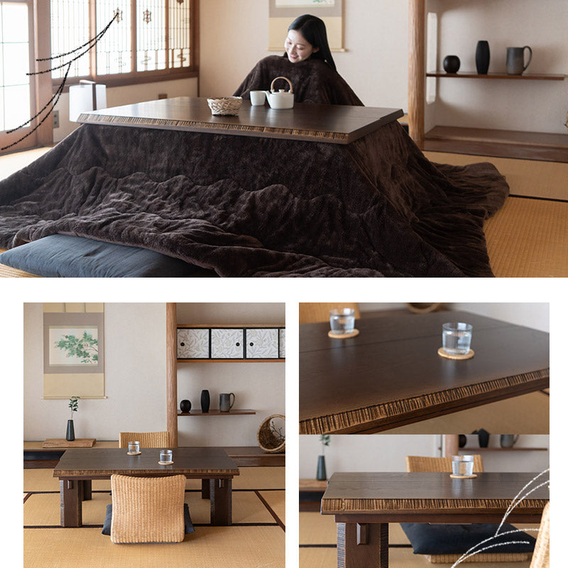 木製 ダークブラウン 長方形テーブル 約120cm x 80cm こたつ こたつテーブル 家具調こたつ 120×80cm 長方形 木製 ブラウン