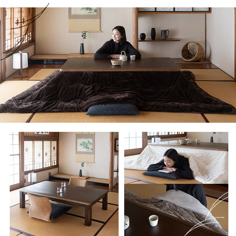 こたつテーブル 幅150cm 長方形 高さ調節可能 木製 やぐら デスク 机