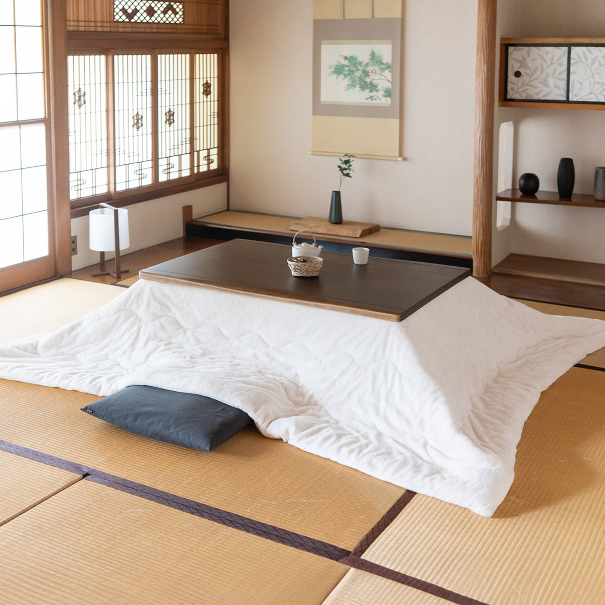 こたつテーブル 幅120cm 長方形 高さ調節可能 木製 やぐら