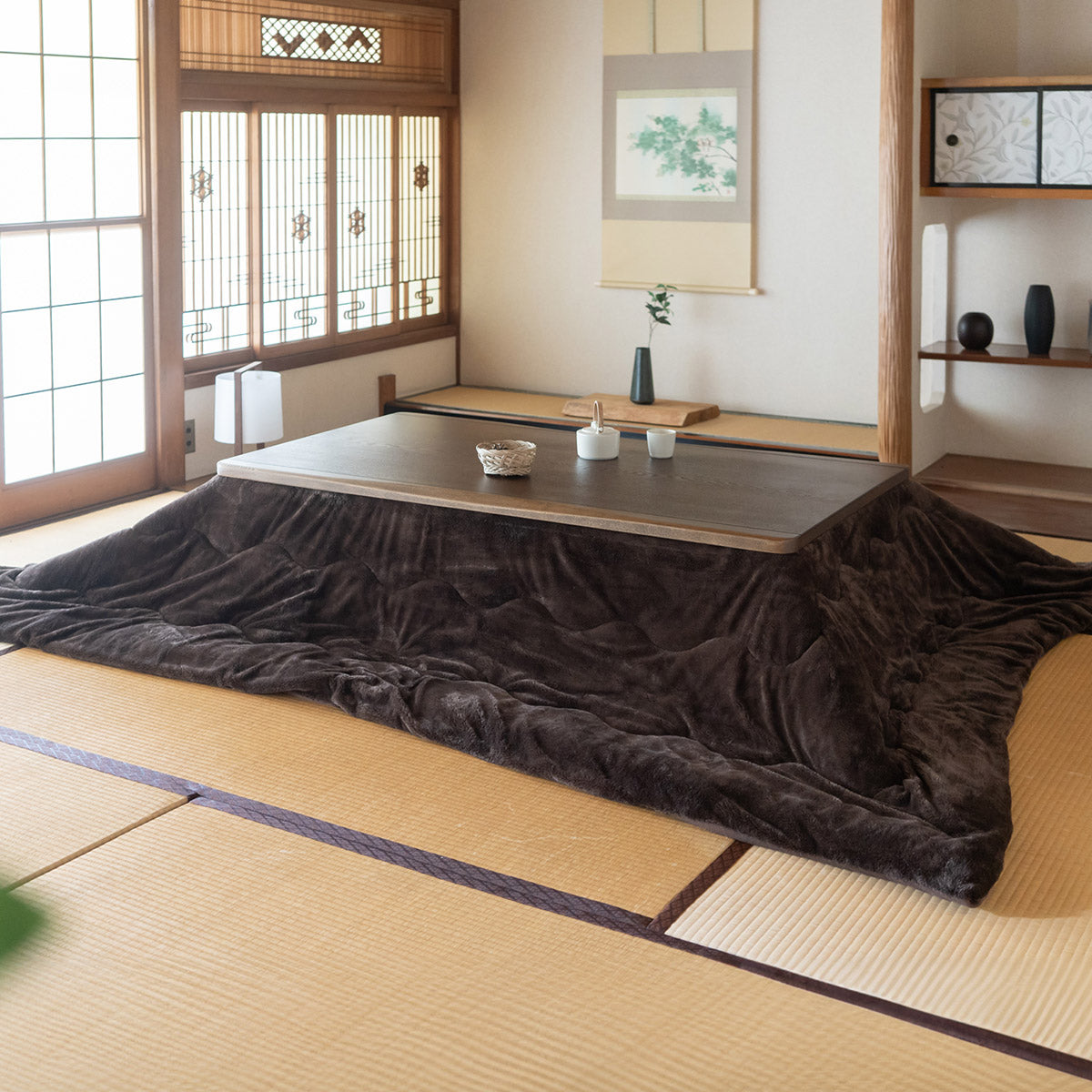 こたつテーブル 幅150cm 長方形 高さ調節可能 木製 やぐら デスク 机