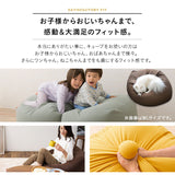 ビーズクッション 日本製 「人をダメにする もちもち クッション」もちもち キューブ   Lサイズ