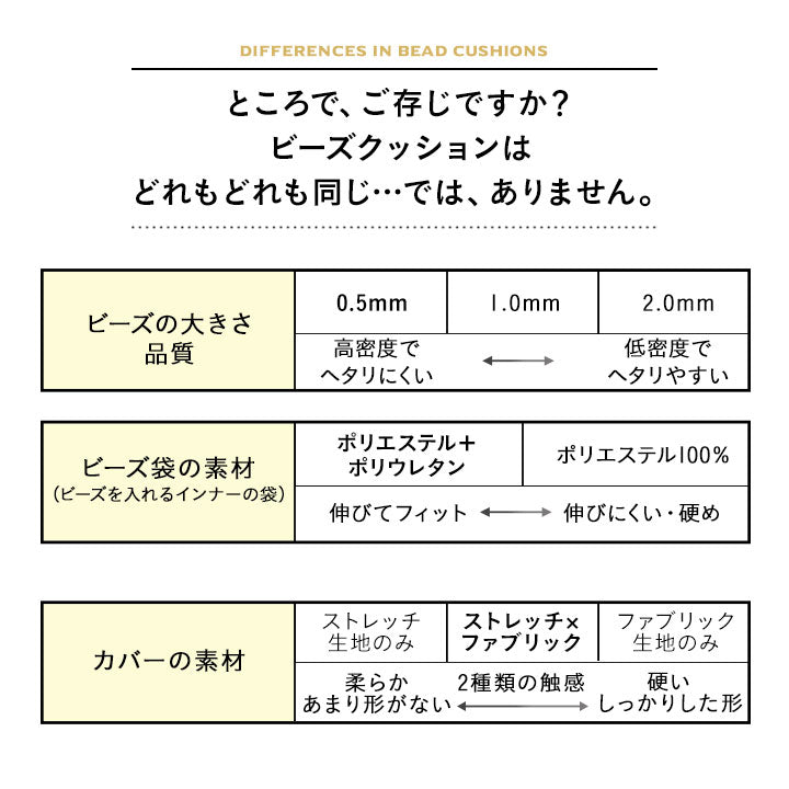 ビーズクッション 日本製 「人をダメにする もちもち クッション」もちもち キューブ   Lサイズ