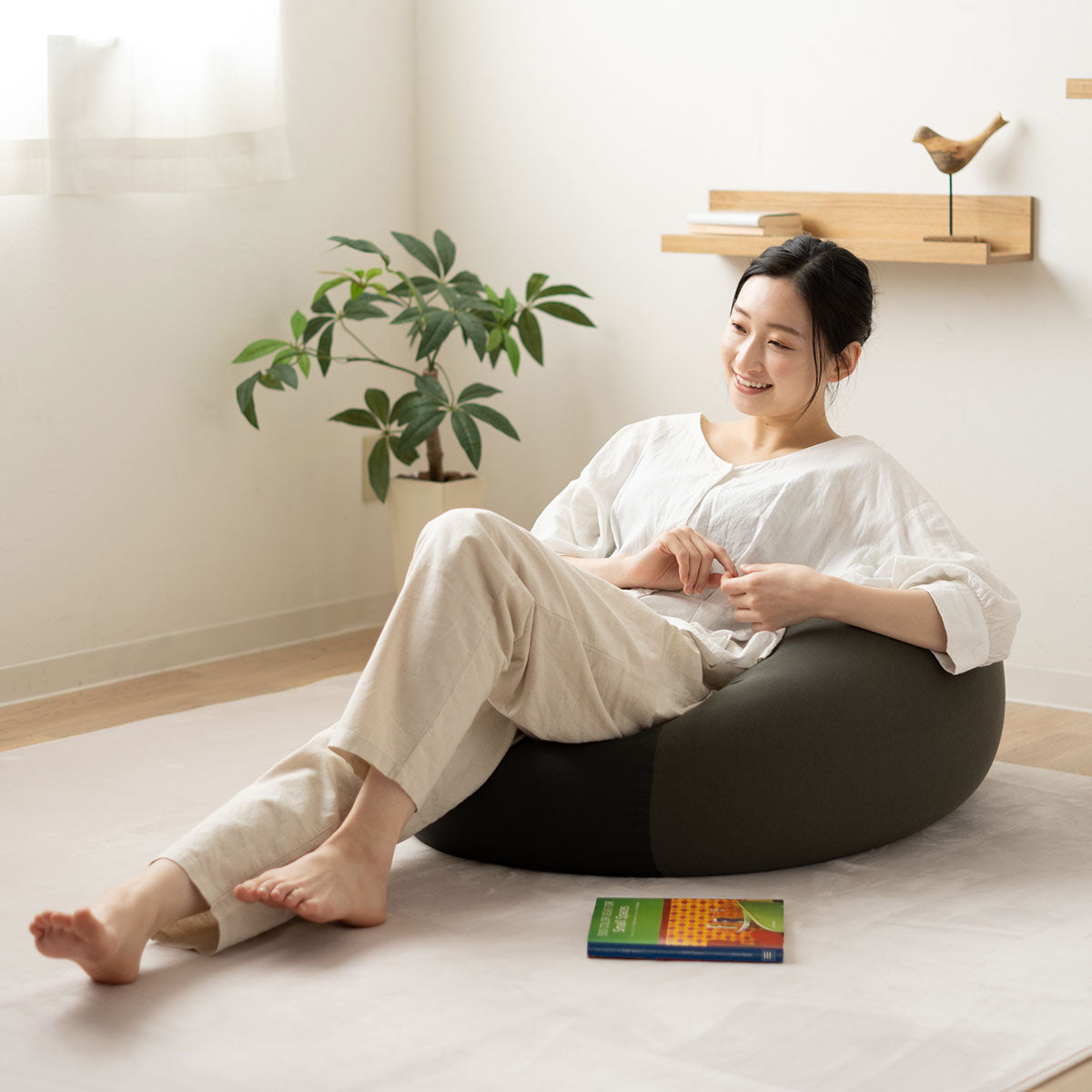 ビーズクッション 日本製 Lサイズ 特大 キューブ | 寝具・家具の