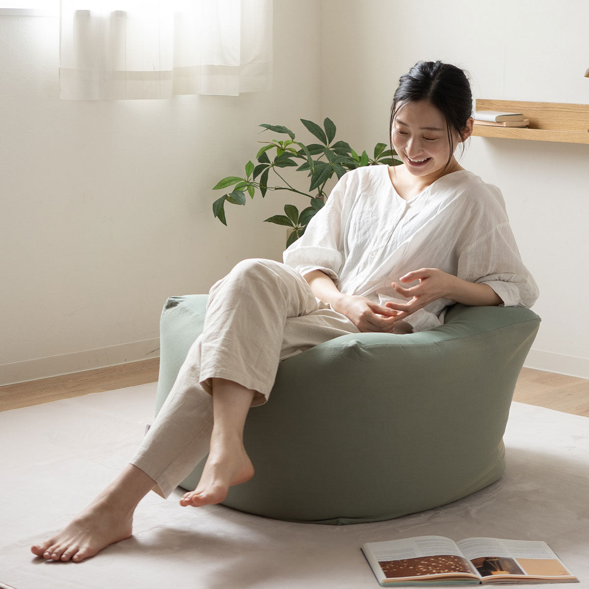ビーズクッション特大100*80cm グレー Lサイズ ビーズクッション特大100*80cm グレー Lサイズ Amazon.co.jp