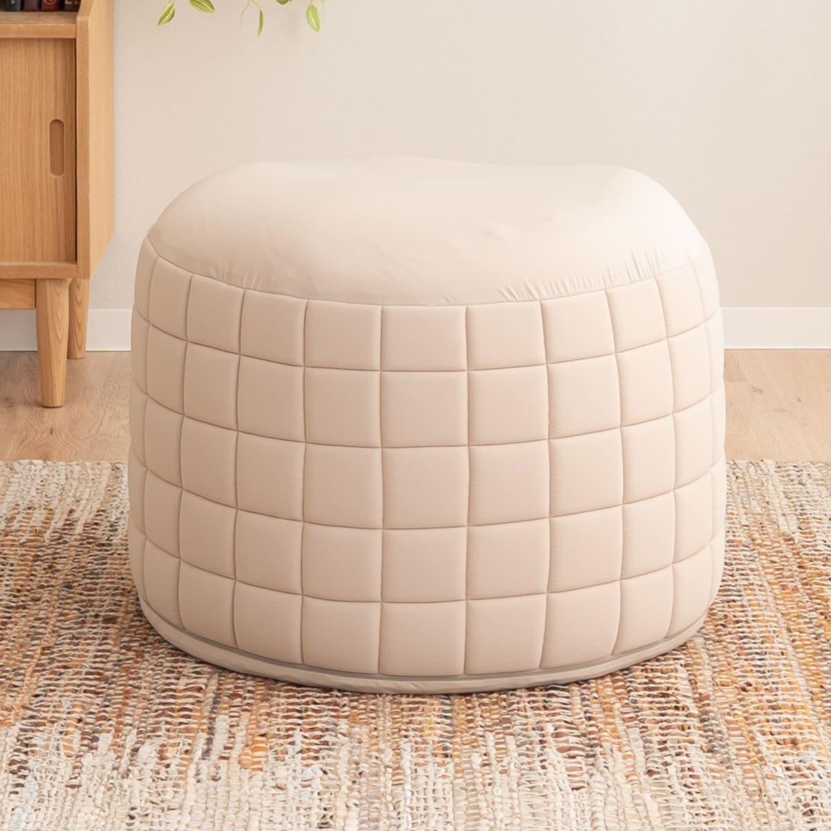 POTTI】 ビーズソファ ビーズクッション 円形 丸形 日本製 立ち上がり