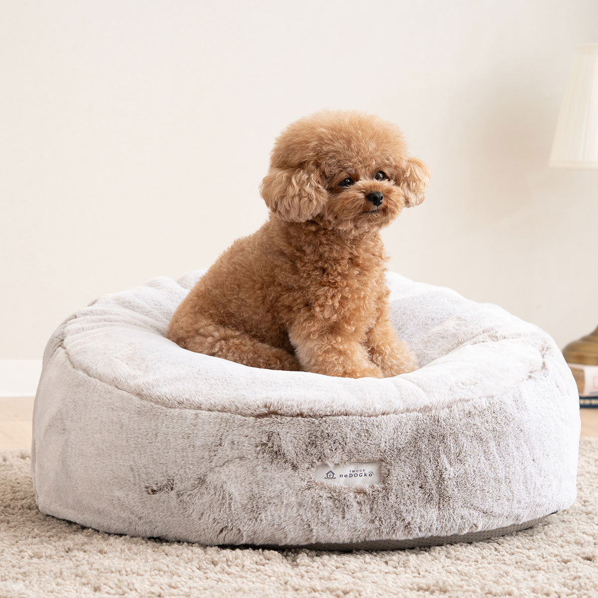 ペットベッド カドラー 超小型犬 小型犬 犬用 猫用 ペット用 フェイクファー EMOOR HEAT + エムールヒートプラス 極暖 +4℃ 吸湿発熱