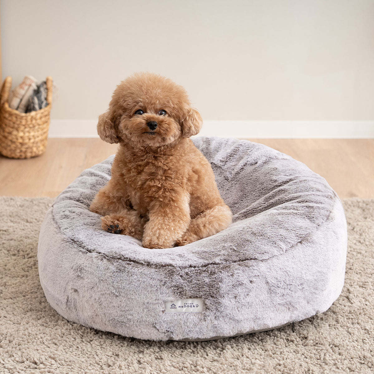 ペットベッド カドラー 超小型犬 小型犬 犬用 猫用 ペット用 フェイクファー EMOOR HEAT + エムールヒートプラス 極暖 +4℃ 吸湿発熱