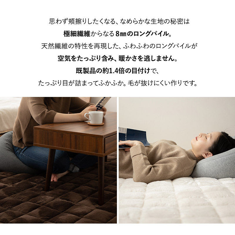 ラグ ラグマット 130×190cm カーペット 絨毯 敷きパッド 極暖 +4℃ 吸湿発熱 あったか 秋 冬 防寒対策 寒さ対策 冷え対策 長方形 約1.5畳