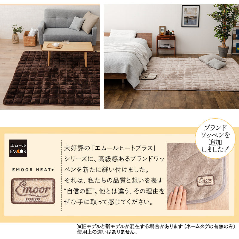 ラグ ラグマット 190×190cm カーペット 絨毯 敷きパッド 極暖 +4℃ 吸湿発熱 あったか 秋 冬 防寒対策 寒さ対策 冷え対策 正方形 約2畳