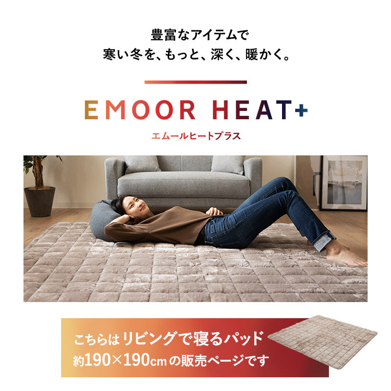 ラグ ラグマット 190×190cm カーペット 絨毯 敷きパッド 極暖 +4℃ 吸湿発熱 あったか 秋 冬 防寒対策 寒さ対策 冷え対策 正方形 約2畳