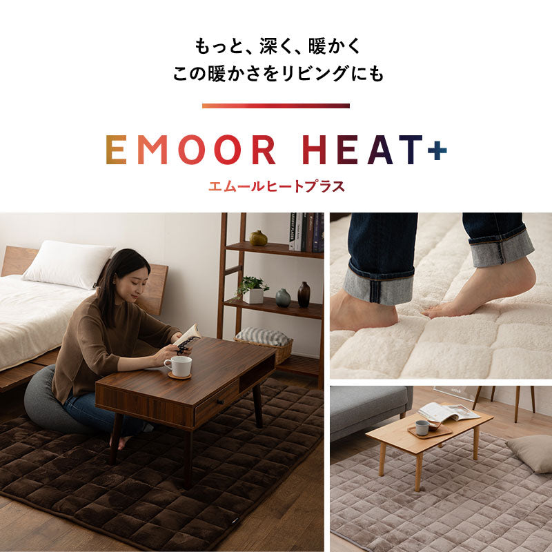 ラグ ラグマット 190×240cm カーペット 絨毯 敷きパッド 極暖 +4℃ 吸湿発熱 あったか 秋 冬 防寒対策 寒さ対策 冷え対策 長方形 約3畳
