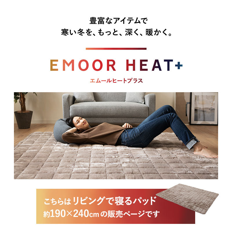 ラグ ラグマット 190×240cm カーペット 絨毯 敷きパッド 極暖 +4℃ 吸湿発熱 あったか 秋 冬 防寒対策 寒さ対策 冷え対策 長方形 約3畳