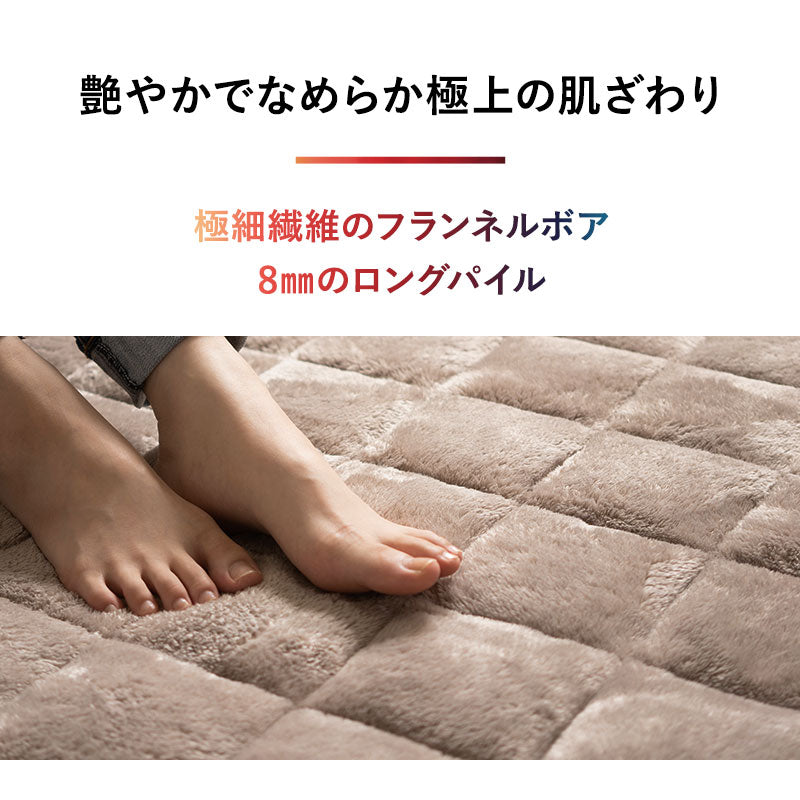 ラグ ラグマット 190×240cm カーペット 絨毯 敷きパッド 極暖 +4℃ 吸湿発熱 あったか 秋 冬 防寒対策 寒さ対策 冷え対策 長方形 約3畳