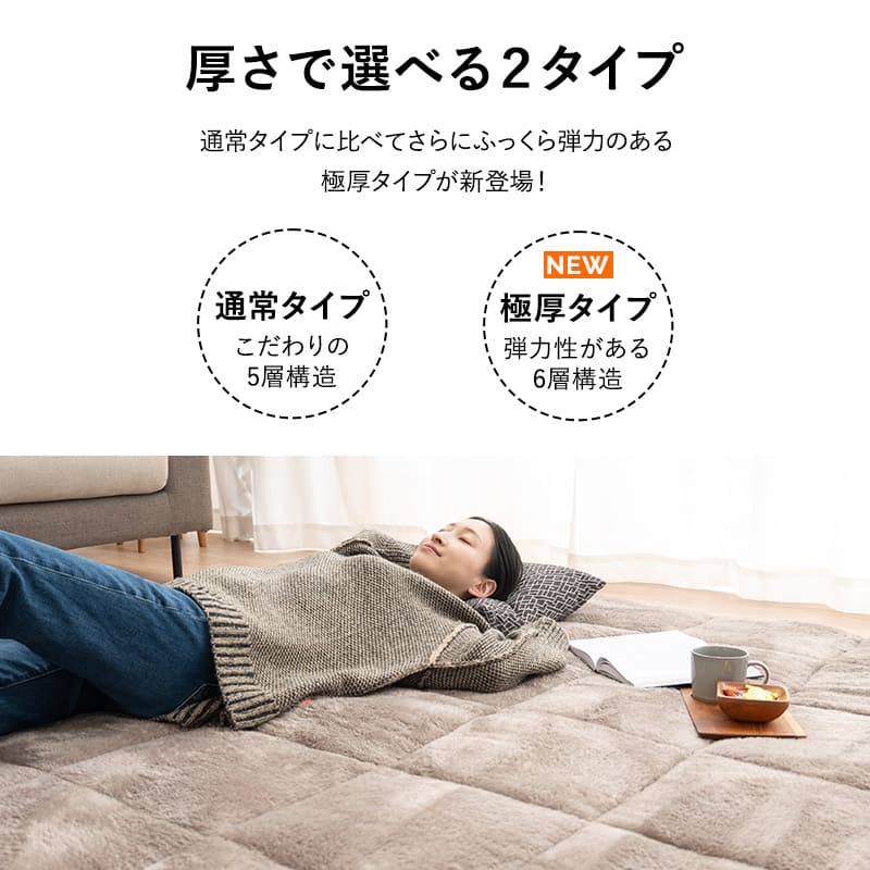 エムールヒートプラス ラグ 190×240cm 長方形 約3畳 カーペット 絨毯