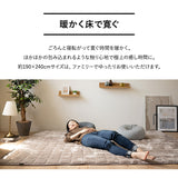 ラグ ラグマット 190×240cm カーペット 絨毯 敷きパッド 極暖 +4℃ 吸湿発熱 あったか 秋 冬 防寒対策 寒さ対策 冷え対策 長方形 約3畳