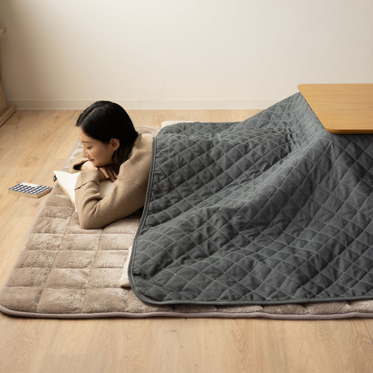 デニム調 マルチカバー ラグ こたつ上掛けカバー リバーシブル │ 寝具