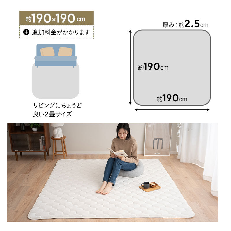 リビングで寝るパッド ラグ ラグマット カーペット 絨毯 敷きパッド マシュマロ しっとり