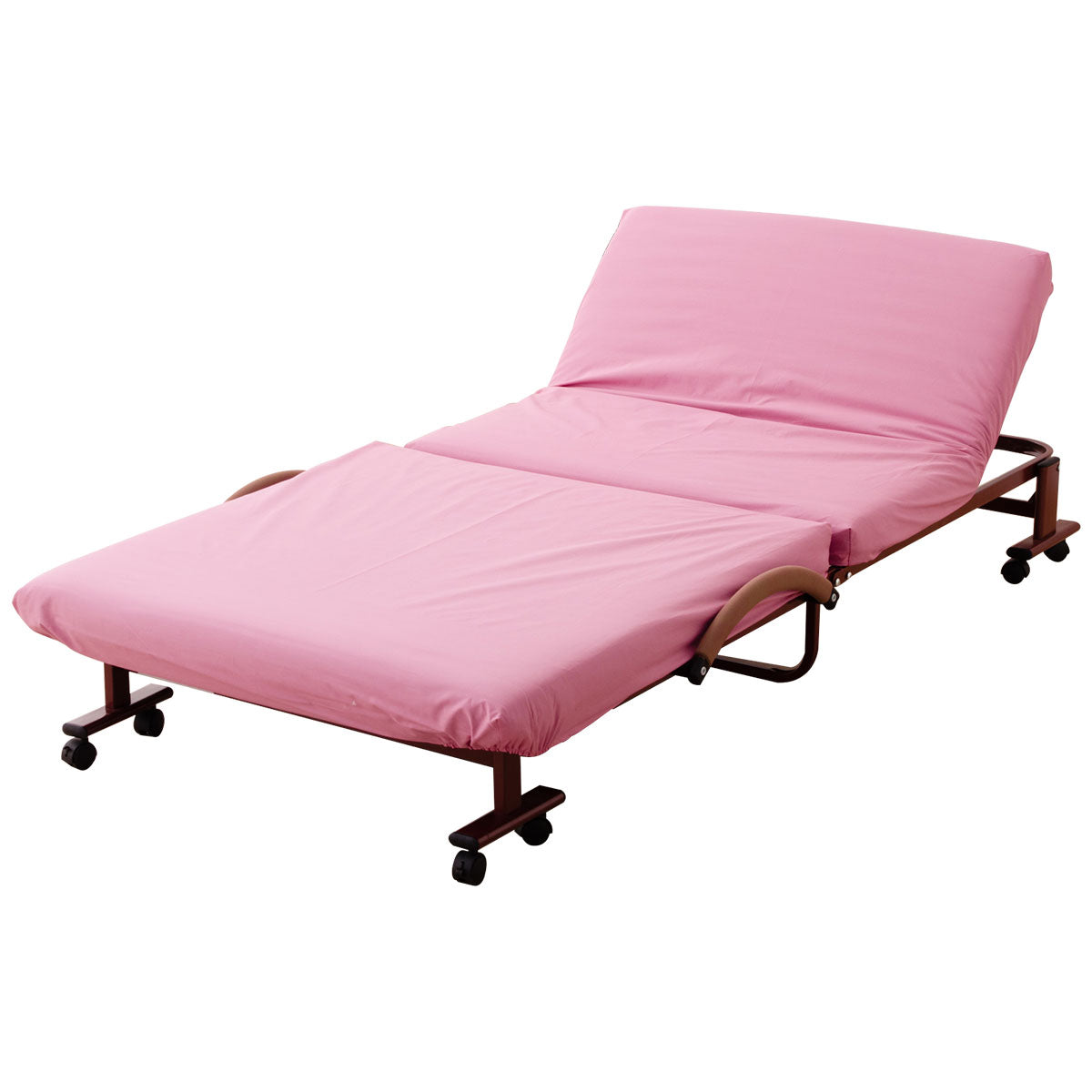 折りたたみベッド(ピンク) ベッドシーツ メホール シングル 専用 20色 日本製 折りたたみベッド