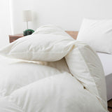 羽毛布団 スーパーロングダブル 日本製 ロイヤルゴールドラベル ポーランド産ホワイトダックダウン93％ 非圧縮 新合繊生地使用 軽量 収納ケース付き ループ付き