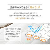 2枚合わせ 羽毛布団 キング 日本製 ロイヤルゴールドラベル ポーランド産ホワイトダックダウン93％ 非圧縮 新合繊生地使用 軽量 二枚合わせ 収納ケース付き ループ付き