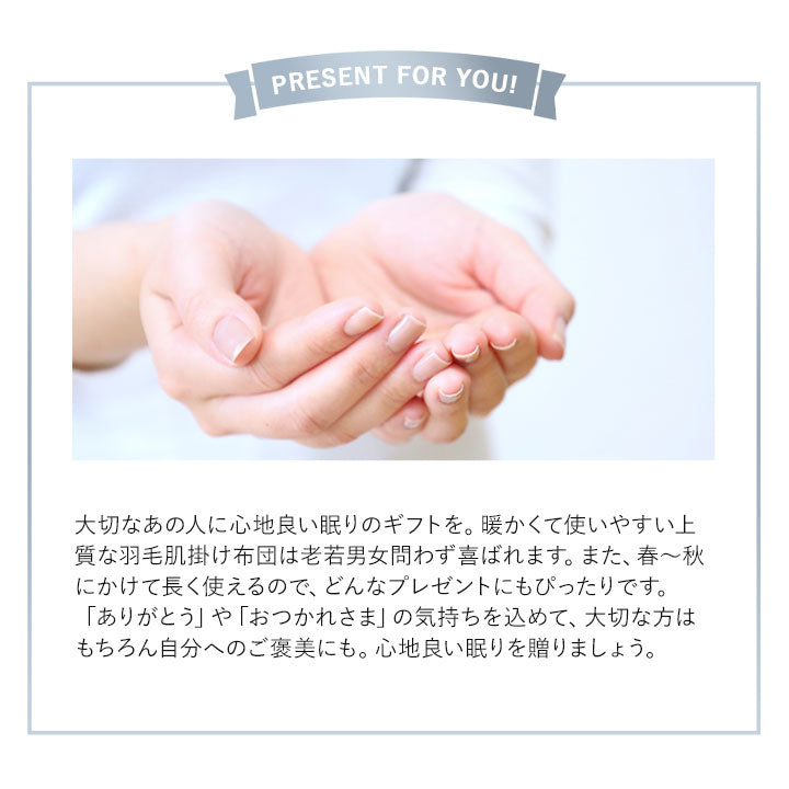 羽毛肌掛け布団 クイーン 日本製 エクセルゴールドラベル ダウンケット 羽毛布団 フランス産ホワイトダックダウン90％ 非圧縮 新合繊生地使用 軽量 収納ケース付き ループ付き