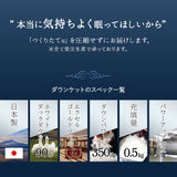 羽毛肌掛け布団 ダブル 日本製 エクセルゴールドラベル ダウンケット 羽毛布団 フランス産ホワイトダックダウン90％ 非圧縮 新合繊生地使用 軽量 収納ケース付き ループ付き