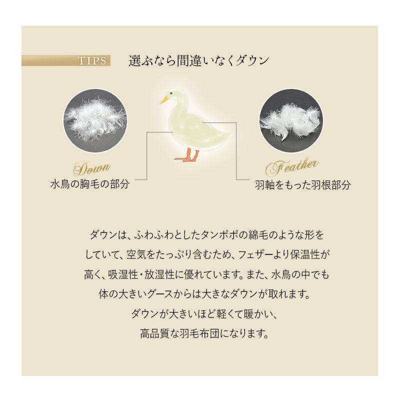 日本製 プレミアムゴールドラベル 羽毛布団 クイーン 非圧縮 日本製 プレミアムゴールドラベル 羽毛布団 クイーン 非圧縮