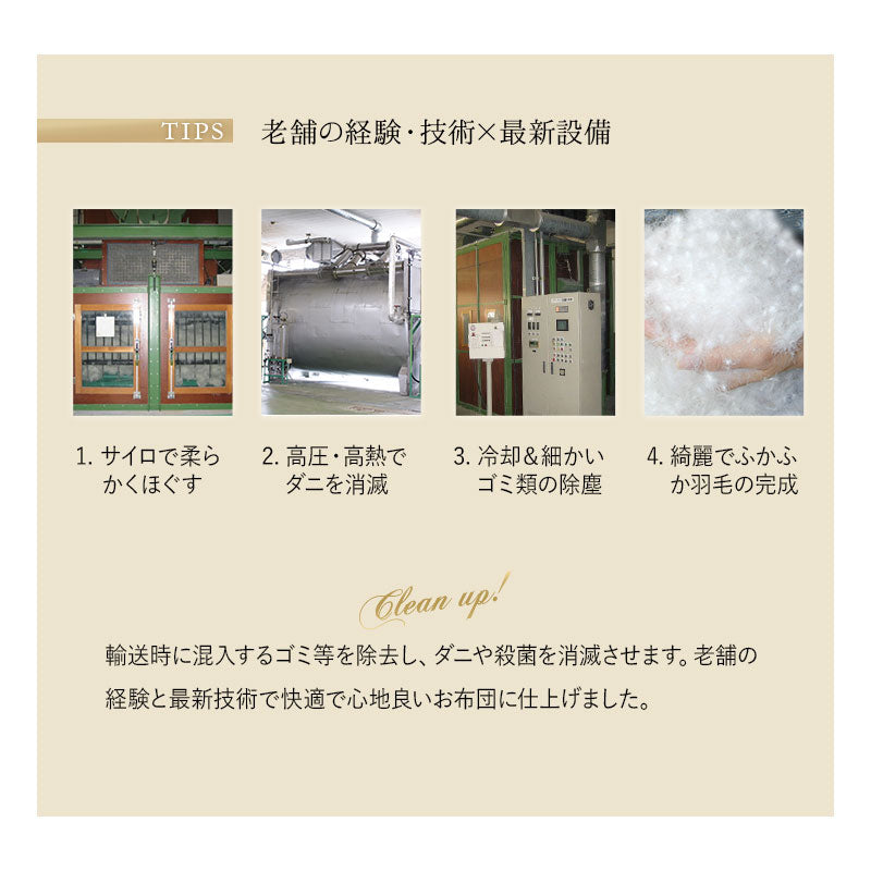 羽毛布団 セミダブル 日本製 プレミアムゴールドラベル ポーランド産ホワイトグースダウン95％ 非圧縮 ハイブリッド新合繊生地使用 軽量 収納ケース付き ループ付き