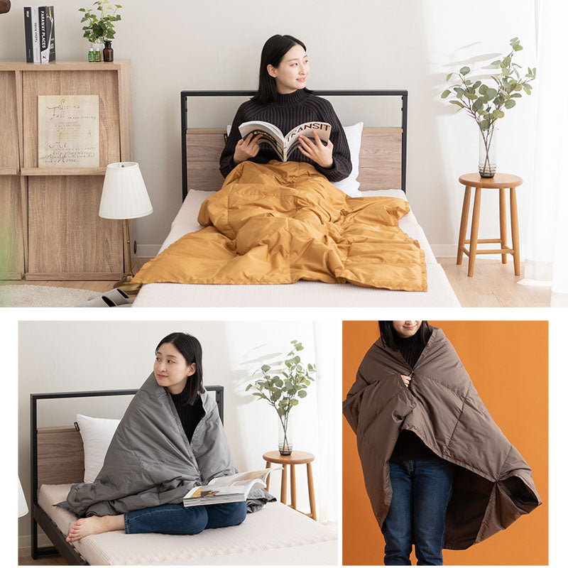 EMOOR DOWN】 洗える 羽毛 ポケッタブル ハーフケット