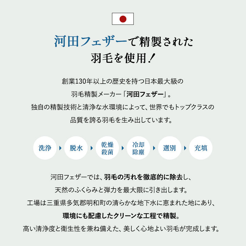 肌掛け布団 羽毛布団 リサイクル羽毛 再生羽毛 清潔 軽量 高品質 掛け布団 ダウンケット 収納ケース付き ループ付き 冷え エアコン 冷房 クーラー 春～秋 リサイクルダウン リサイクルフェザー 河田フェザー