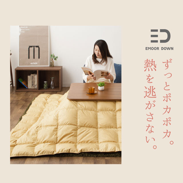 羽毛掛け布団185カケ210 あったか羽毛こたつ布団 長方形210×250cm 収納ケース付き │寝具・家具