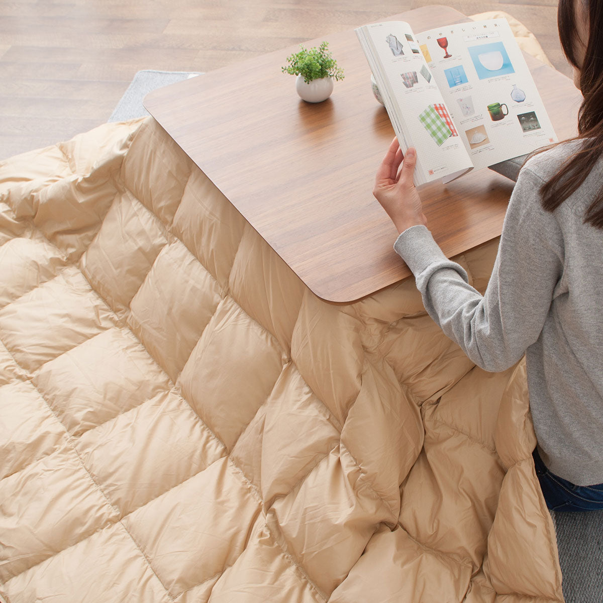 あったか羽毛こたつ布団 長方形210×250cm 収納ケース付き │寝具・家具