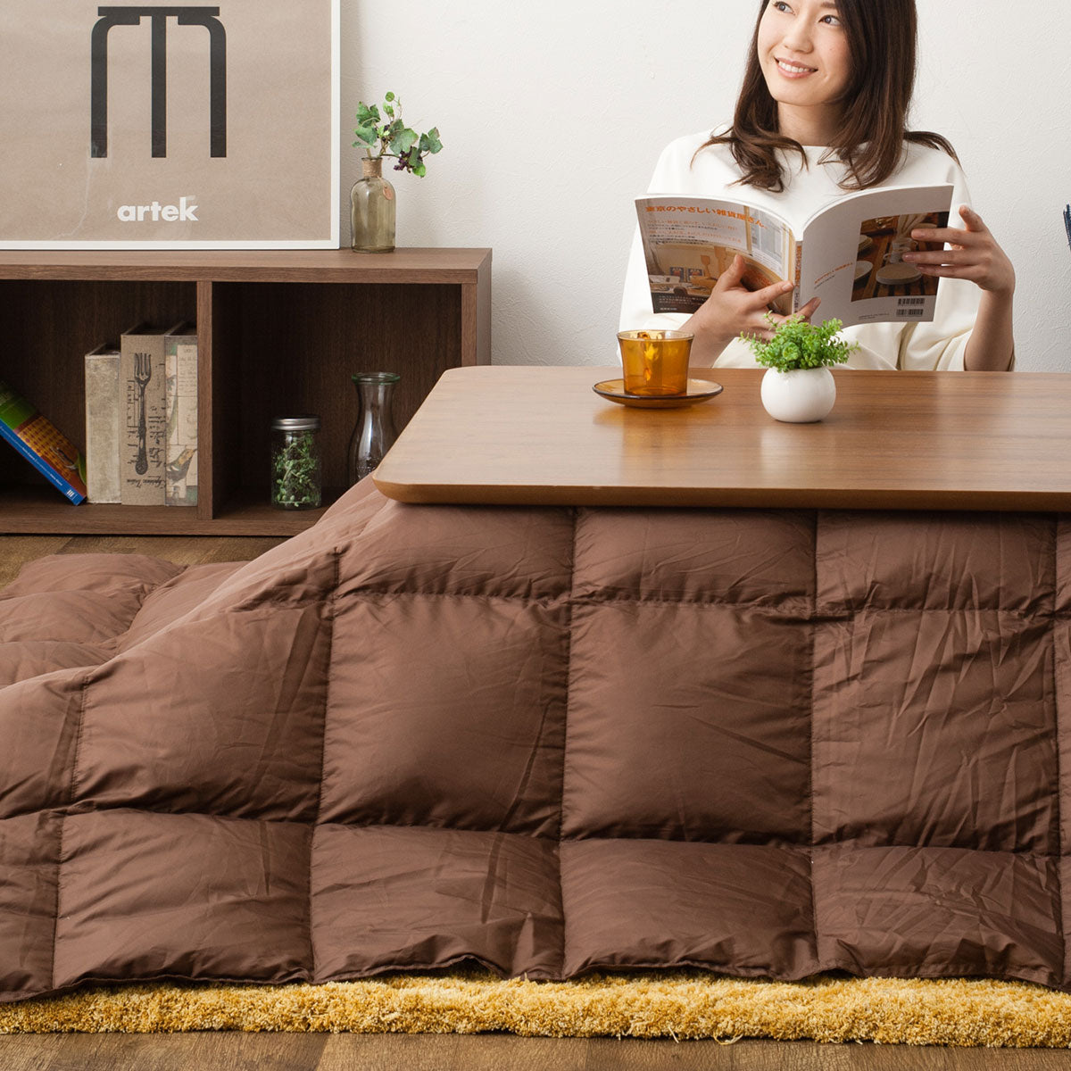 あったか羽毛こたつ布団 長方形210×250cm 収納ケース付き │寝具・家具