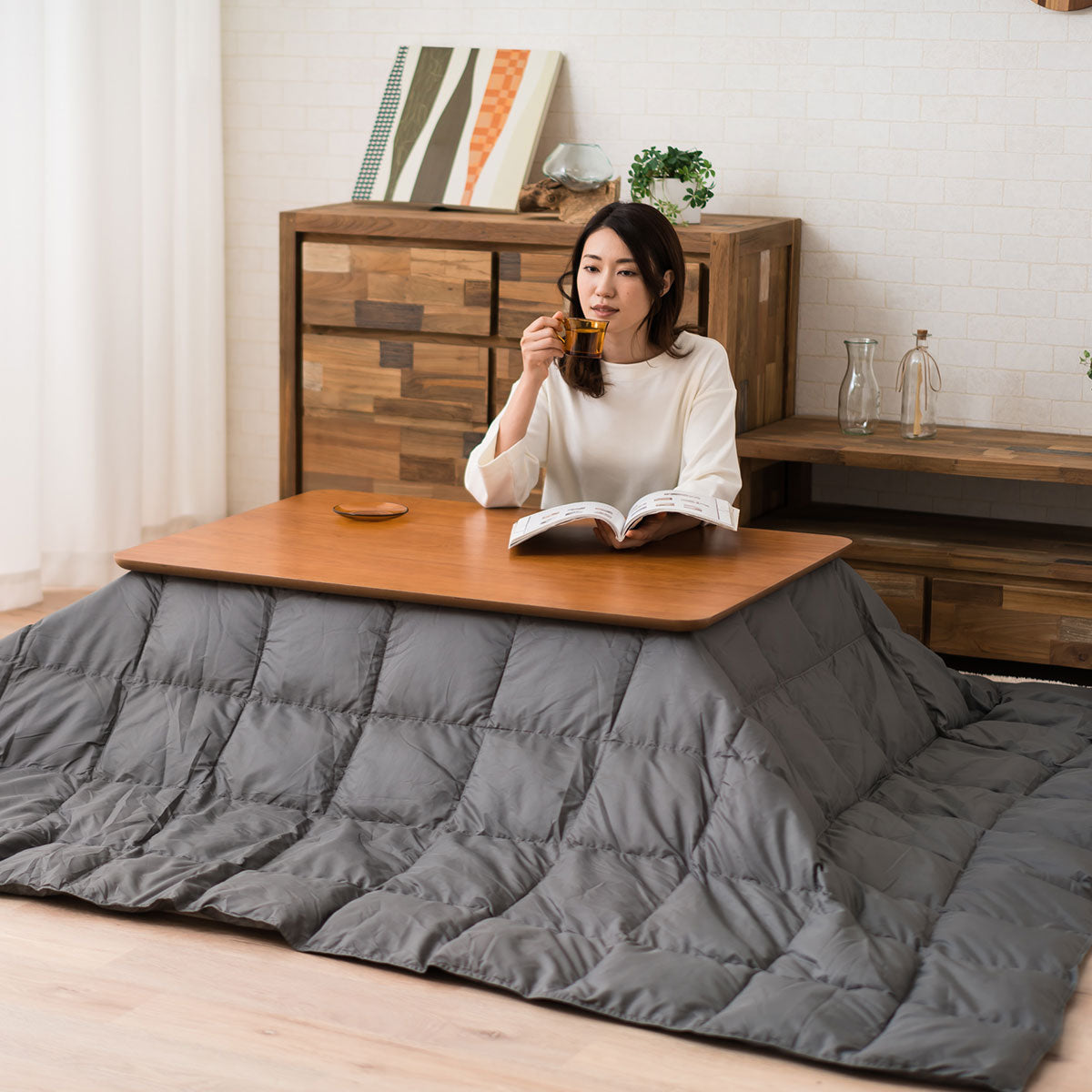 あったか羽毛こたつ布団 長方形210×250cm 収納ケース付き │寝具・家具