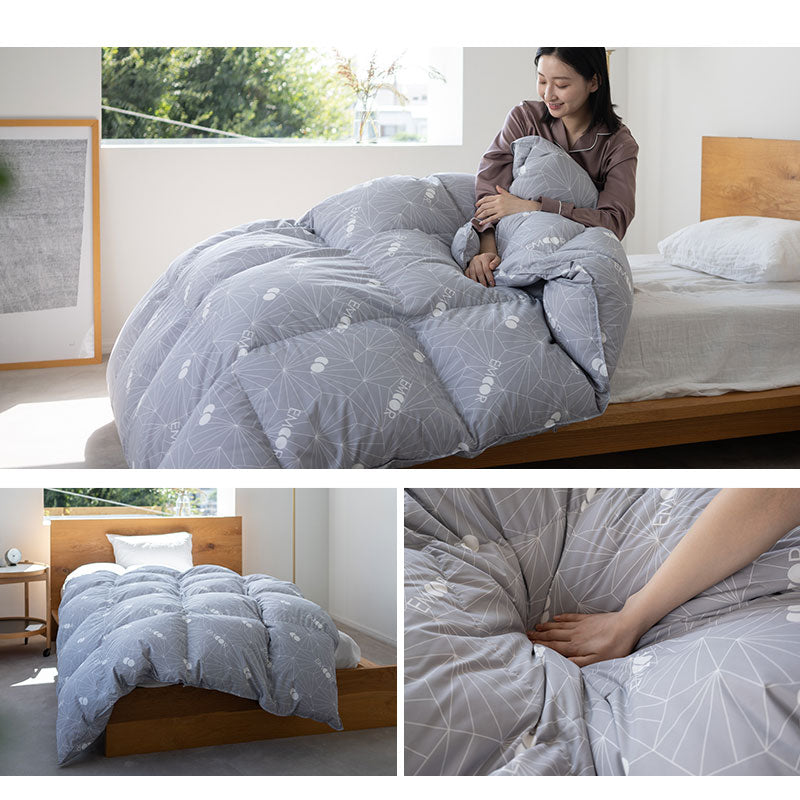 羽毛布団 キング 抗菌防臭羽毛 きなり 230×210cm 日本製 日本製 ロイヤルゴールドラベル 羽毛布団 キング 非圧縮 抗菌