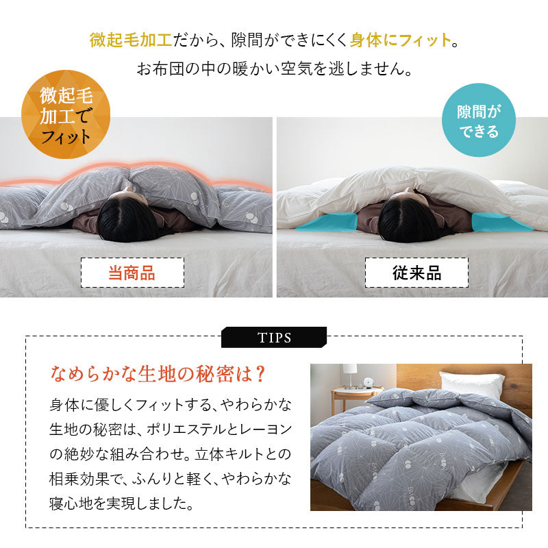 日本製 ロイヤルゴールドラベル 羽毛布団 ダブル 非圧縮 抗菌 防臭