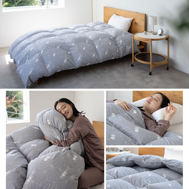 羽毛布団 シングル ロイヤルゴールドラベル 日本製 ロイヤルゴールドラベル 羽毛布団 シングル 非圧縮 抗菌