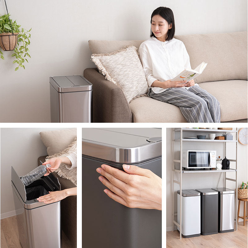 電動 ダストボックス ゴミ箱 50L 自動開閉 センサー 脱臭剤ポケット