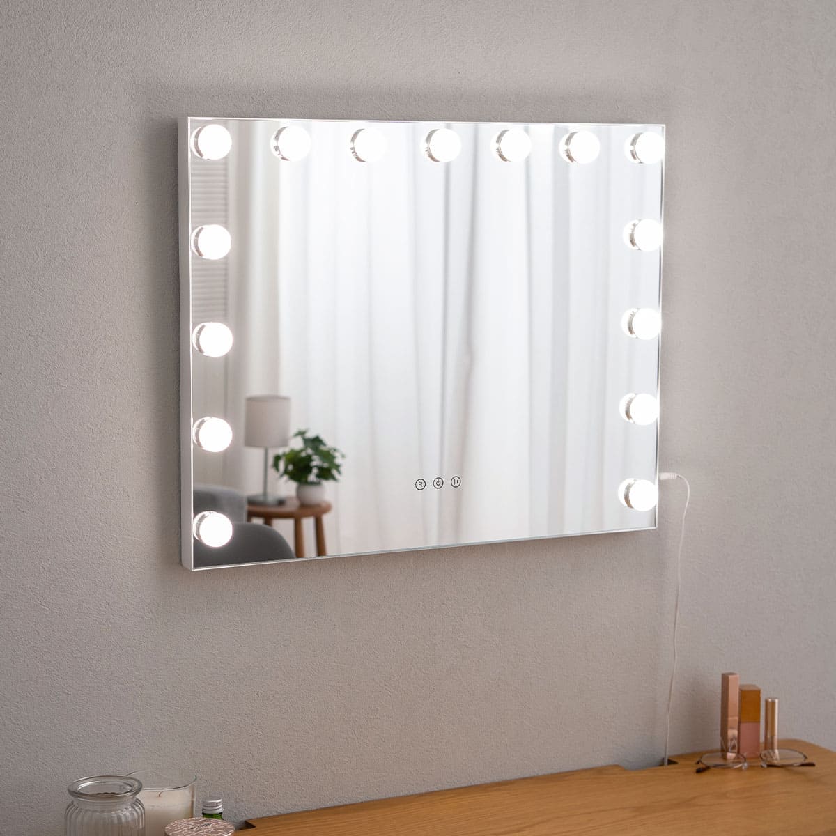 LEDライト付き ハリウッドミラー NEO 女優鏡 壁掛け スタンド