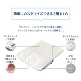 セルフオーダーピロー  枕 まくらオーダーメイド カスタマイズ 高さ調節 手洗いOK 体圧分散 肩こり 腰痛 頭痛 不眠　ショールーム体験可