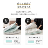 抗菌 布団3点セット シングル （羽毛入りハイブリット掛け布団・マチ付き敷き布団・高さも硬さも変えられる枕） 日本製 洗える 掛け敷き枕 組布団 高品質