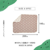 ◆まだ◆ガーゼケット シングルサイズ 日本製 6重ガーゼ マトリョーシカ柄 綿100% 丸洗い 洗濯可 シングルケット