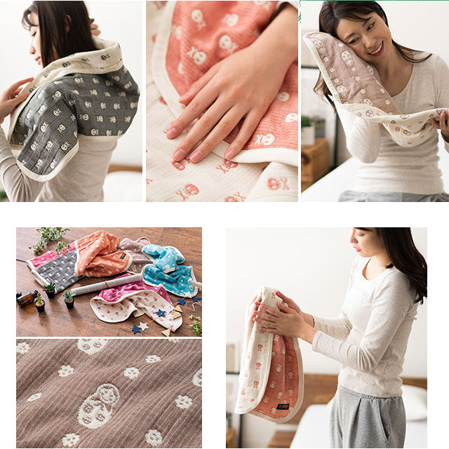 タオル 35×80cm ガーゼ 日本製 綿100% 6重織 洗濯可